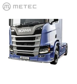 [BS864503770] Barre de Spoiler F-Liner Scania G Série 2016-... pare-chocs haut avec feux de position (Poli)
