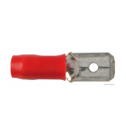 Red crimped flat plug 0.5-1mm² (100 pcs.)