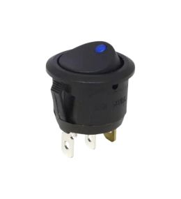 Interrupteur à bascule rond lumineux bleu 12V On-OFF
