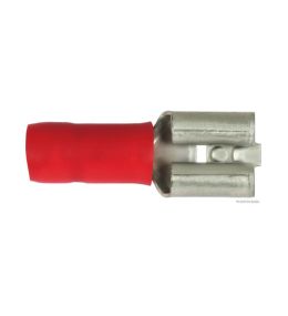 Fiche sertie douille plate rouge 0.5-1mm² (100 pièces)