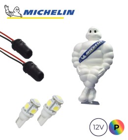 [M1058A-BLUE] Kit Michelin 40cm feu de position 12V Simple (bleu)