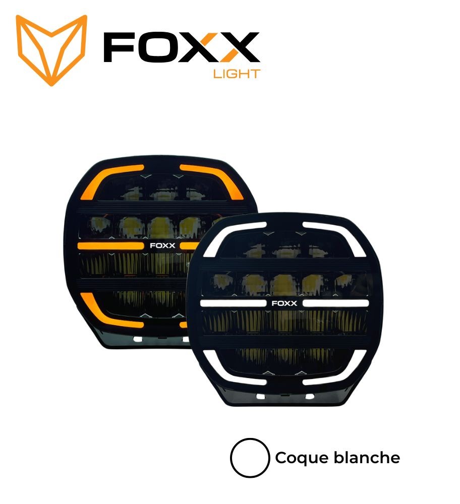 [2001023B] Foxx Light Feu de route longue portée Predator 9" coque blanche