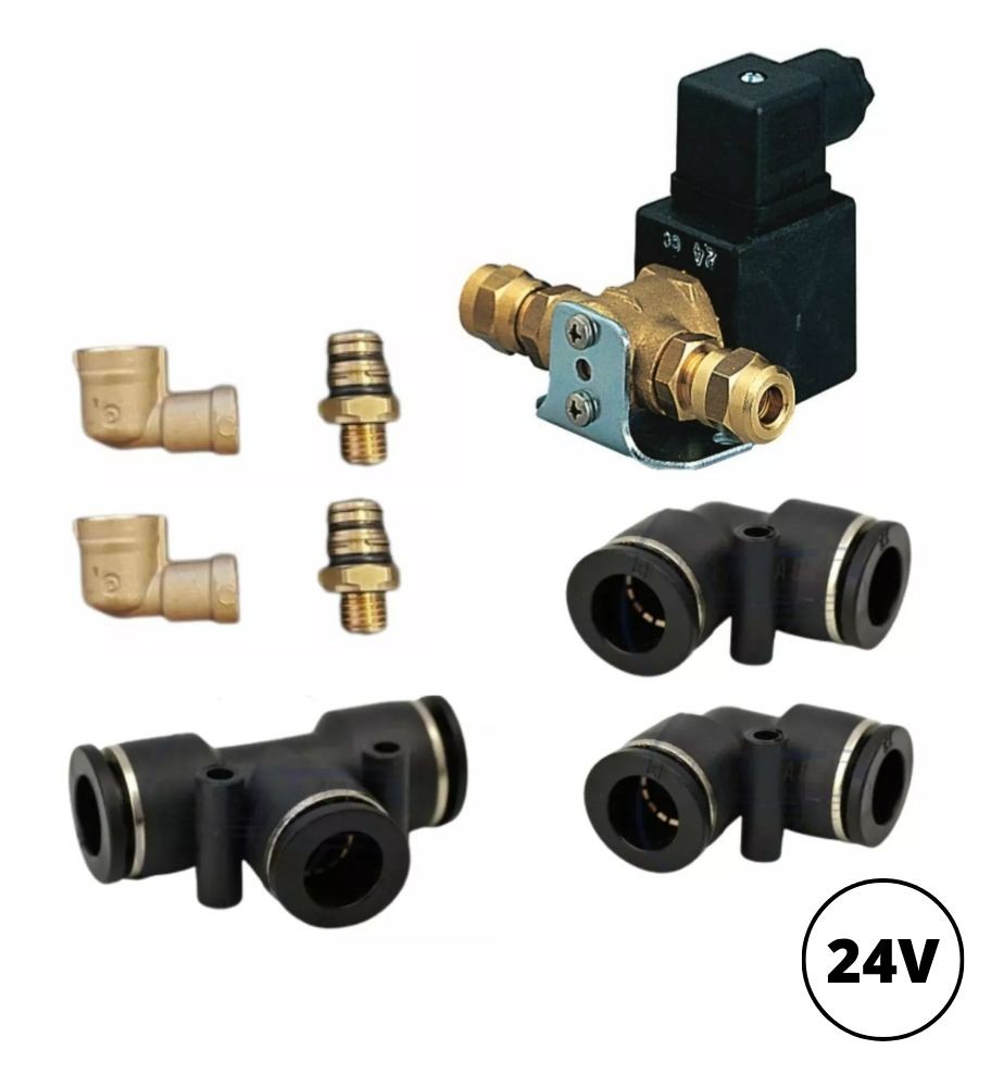 Kit de raccords pour trompettes Hadley avec électrovanne 24V