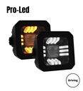 Pro Led Feu de travail Faisceau de route avec feu de position blanc/orange