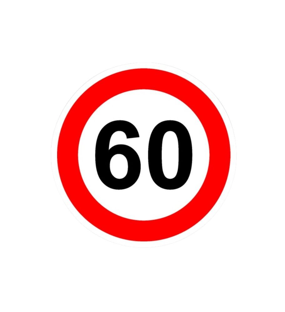 Disque limitation de vitesse Adhésif 60KM/H