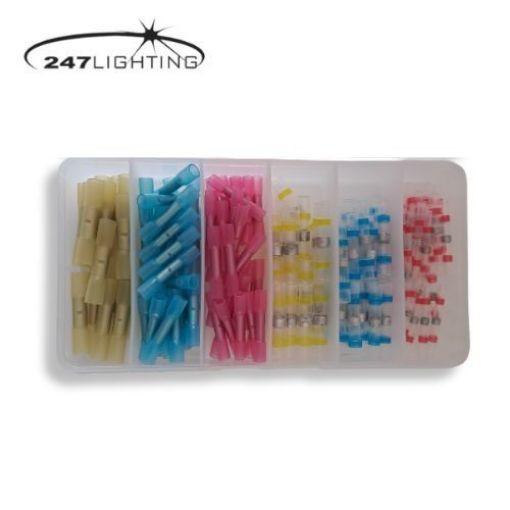 Assortiment connecteur de câble avec gaine thermorétractable 150 pièces