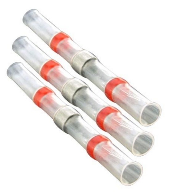 Connexion soudée thermorétractable rouge 0.5-1.5mm² (25 pièces)