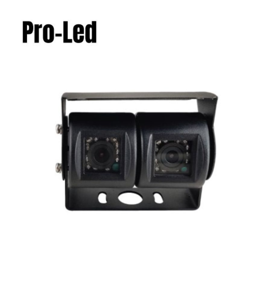 Pro Led Caméra de recul filaire double objectif