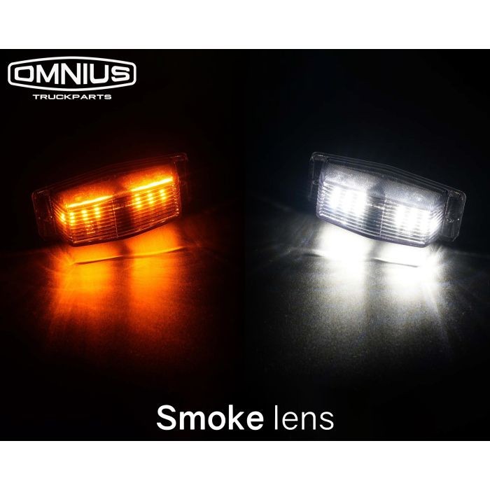 Ledson Omnius feu de position blanc xénon + orange double LED  lentille fumée 24v