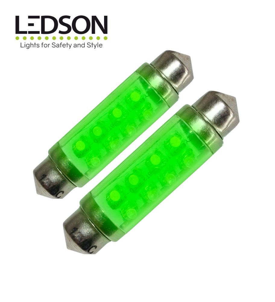 [A248585] Ledson ampoule navette 42mm LED vert 24v