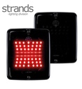 Strands feu stop et feu de position rectangulaire Dark Knight Izeled 