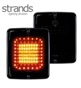 Strands Feu de position, de stop et clignotant rectangulaire Dark Knight Izeled 