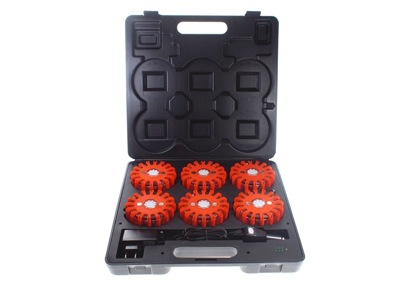 [GL500502] Set of 6 red warning beacons 12/24V