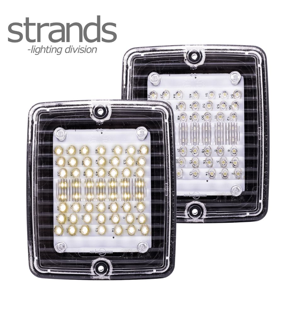 [FR800116] Strands feu de recul rectangulaire lentille transparente Izeled 