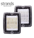 Strands feu de recul rectangulaire lentille transparente Izeled 
