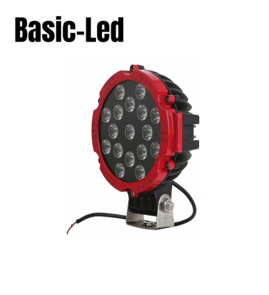 [PL0091L] Basic Led phare de travail rond 31W rouge