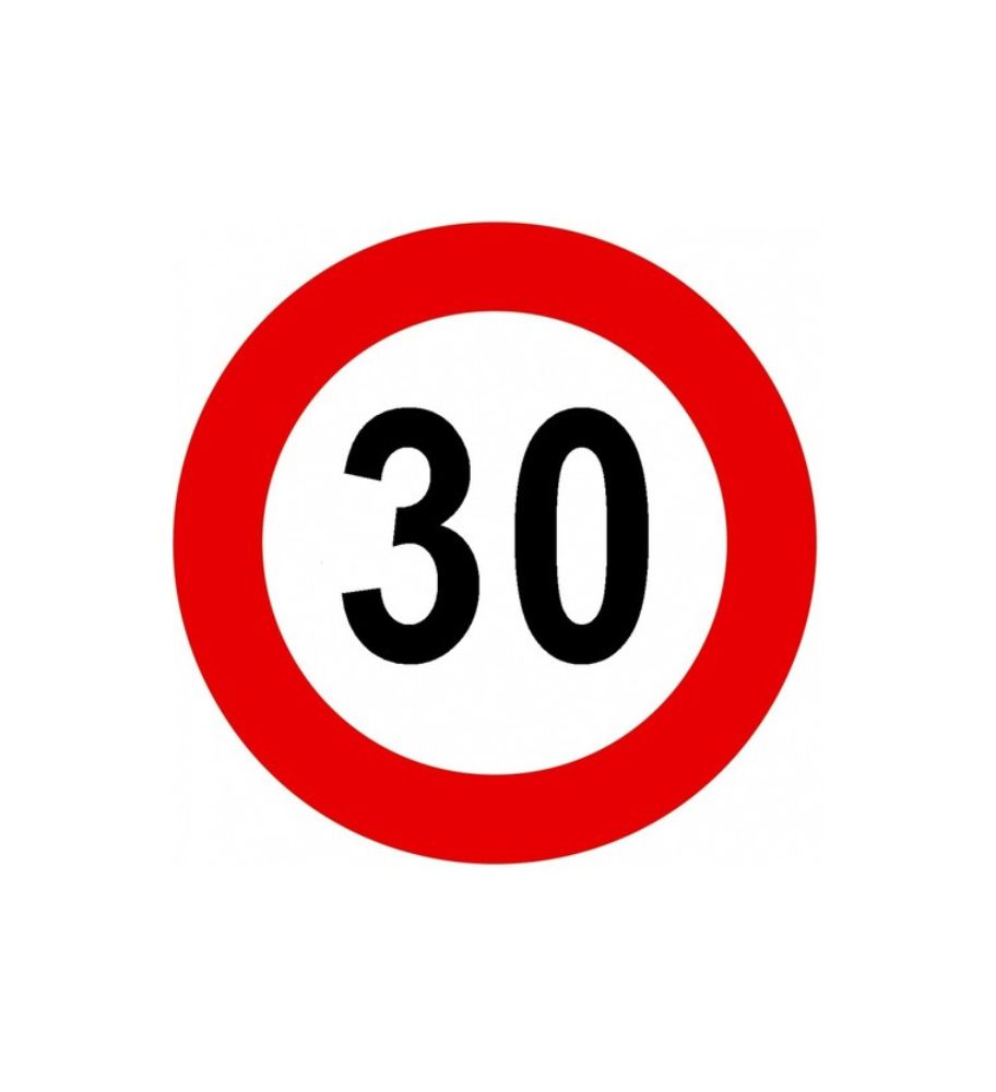 [PSPZ30] Adhesive speed limit disc 30KM/H
