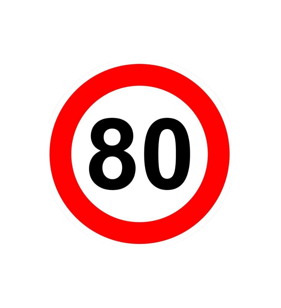 [PSPZ80] Disque limitation de vitesse Adhésif 80KM/H