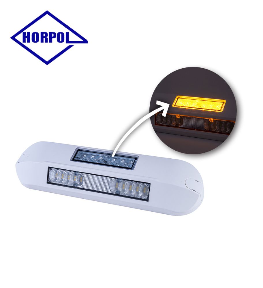 [PL3043WHA1LRD] Horpol Phare de travail blanc avec flash orange
