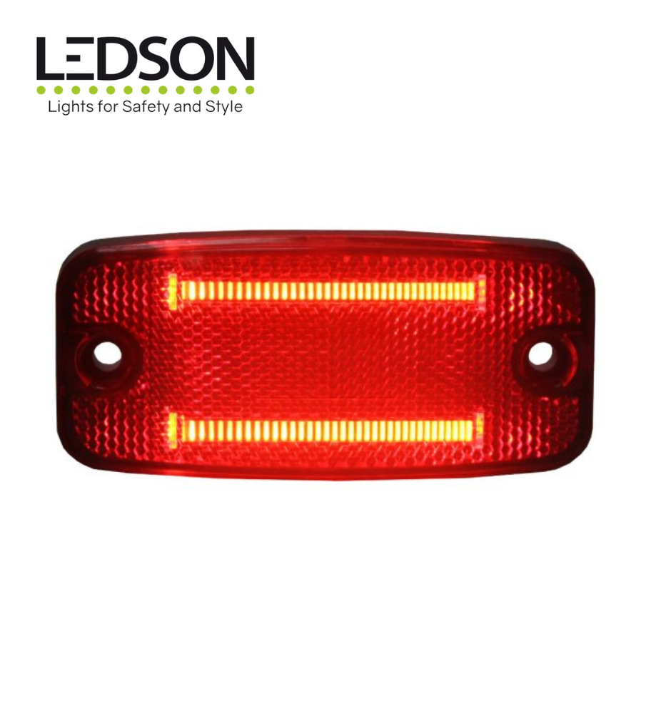 [FG360522] Ledson Feu de position rouge OptoLine D à fibre optique avec catadioptre